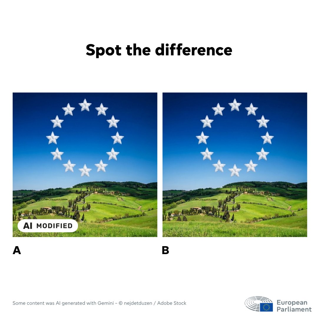 Europarl_EN's tweet photo. From 2 August, EU rules require disclosure of the professional use of generative AI if:

🔹Content can be mistaken for real people, places, events
🔹Text on matters of public interest had no human review
🔹User is interacting with a chatbot

📷AI Modified-©nejdetduzen/Adobe Stock https://t.co/ERs99hbSKg