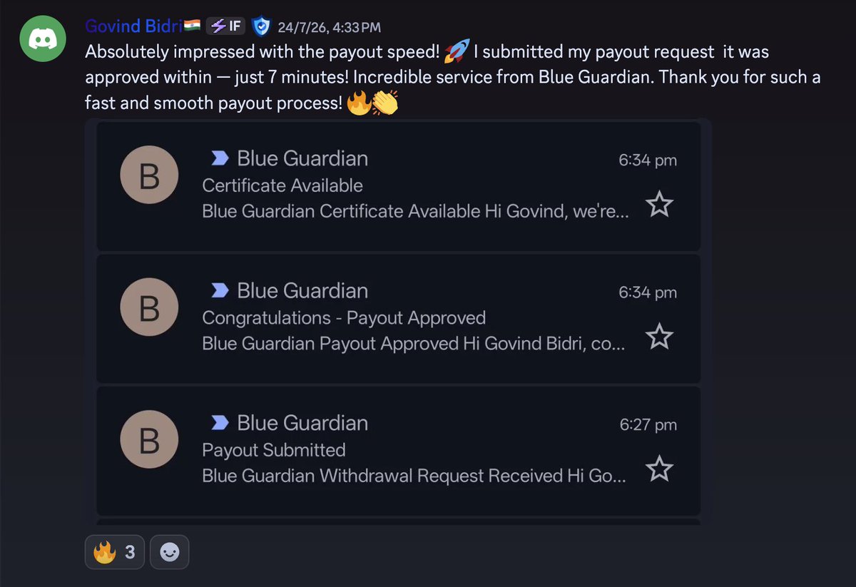 GuardianFutures's tweet photo. Payouts in just 7 minutes

New standard https://t.co/O8OC0DQQf7