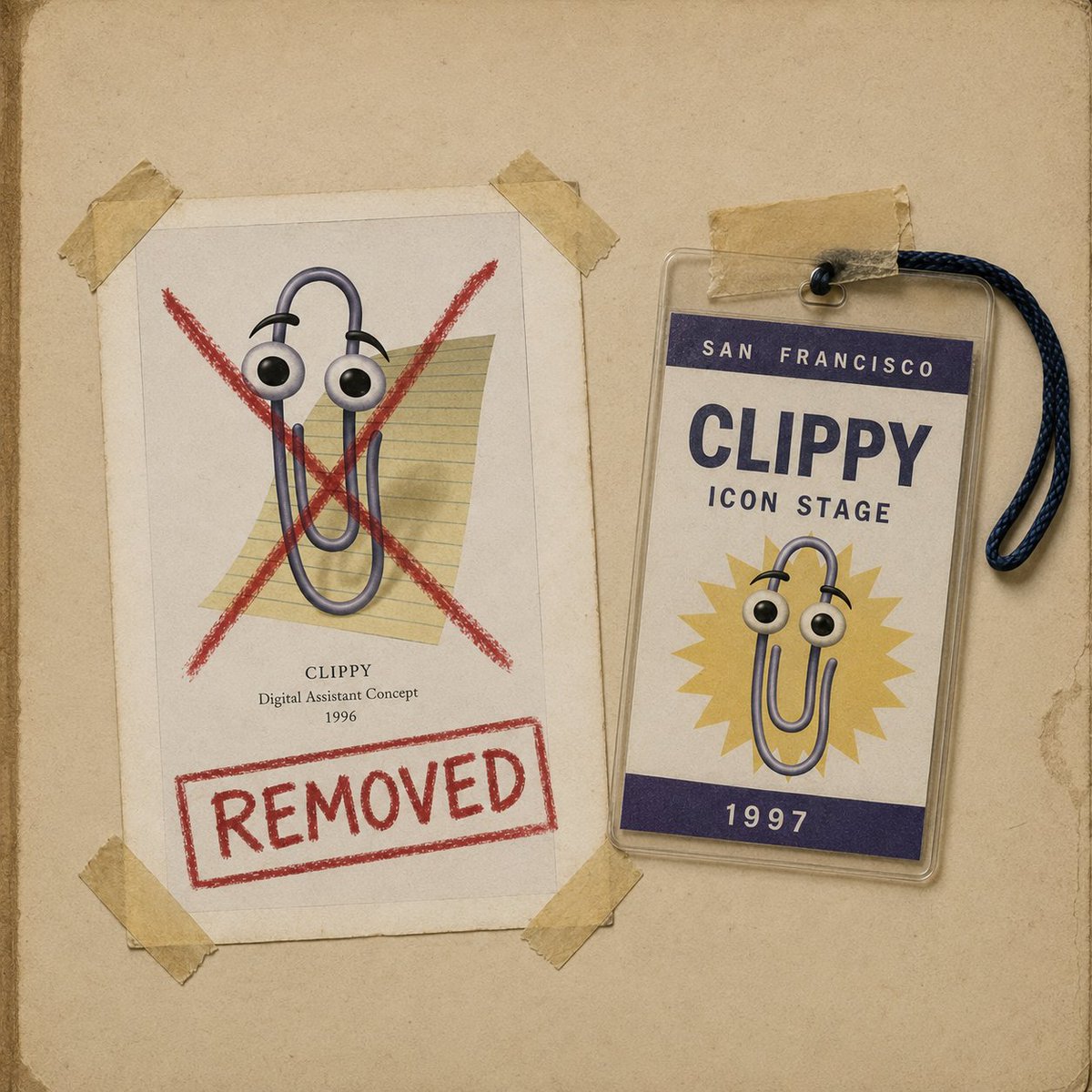 ClippyRH's tweet photo. People ripped Clippy’s a** so hard that even his creator was embarrassed by the association. He even deleted Clippy out off his resume  :(

Years later, strangers at Burning Man called him out and said, brooo you're "CLIPPY" and that became his burning man name.

Nobody can hidefrom greatness 📎

NOBODY HIDES FROM CLIPPY. 

$CLIPPY