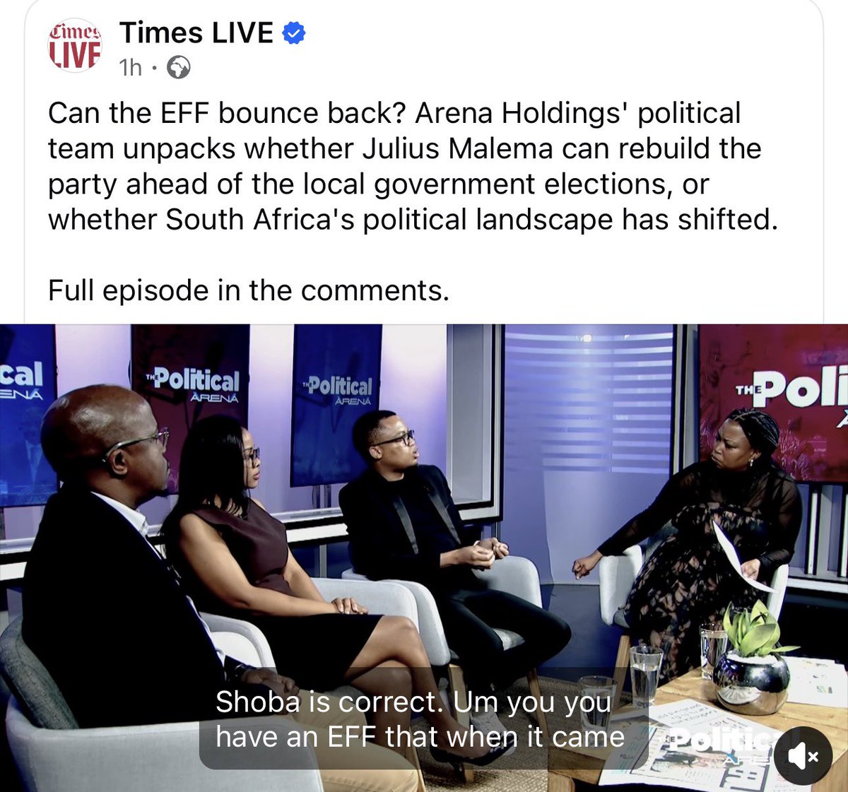 SixoGcilishe's tweet photo. A whole panel to discuss the 4th biggest political party in the country? Are we really the 4th or we were robbed at the polls because why are we a subject of discussion when there are 3 parties before us with more power and authority? And you want us to believe media is not decampaigning the EFF