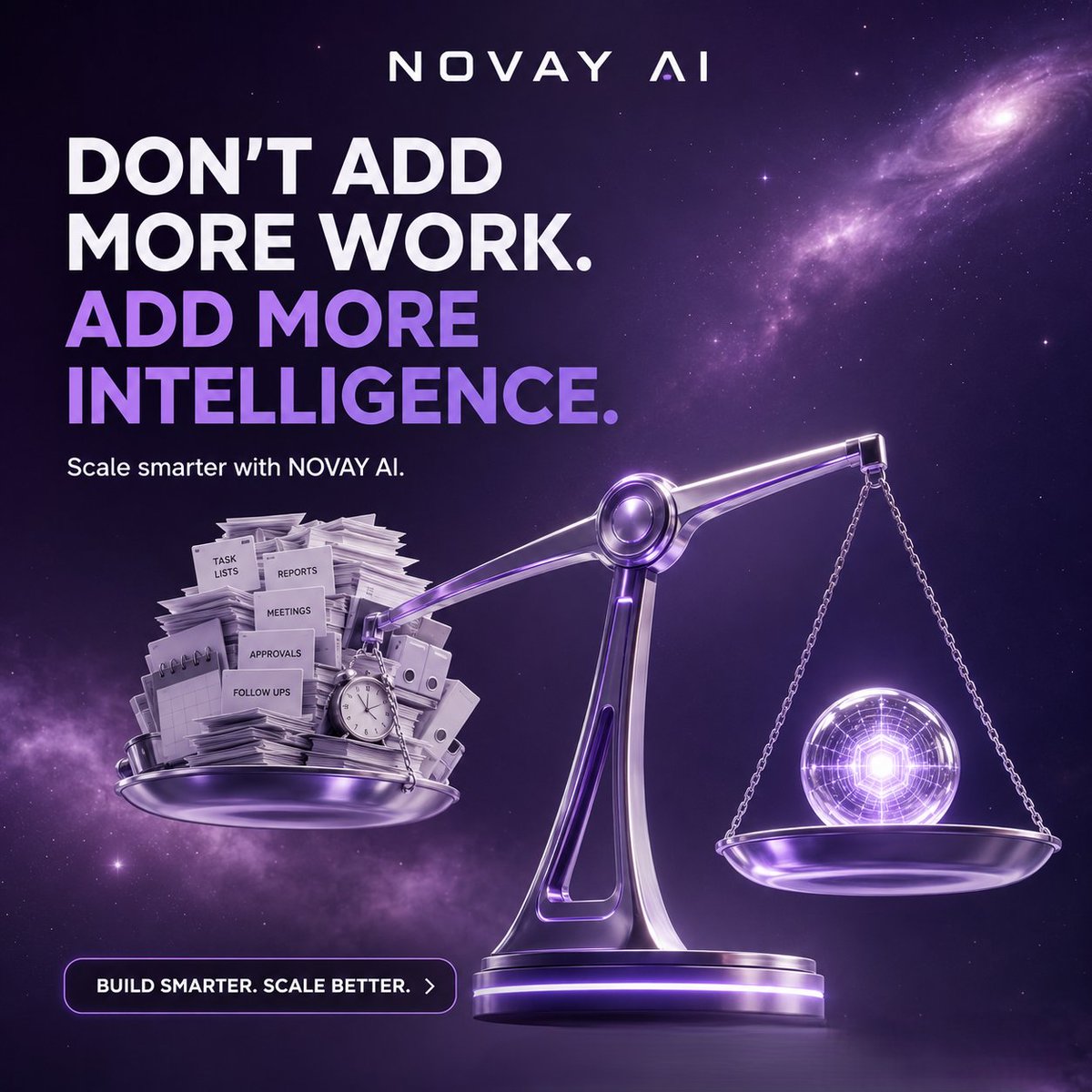 novay_ai's tweet photo. More work does not always create more growth.
Sometimes, it only creates more pressure.
NOVAY AI helps businesses scale intelligently by reducing complexity and increasing performance.

#AI #DigitalTransformation
#Innovation #NOVAYAI
#ArtificialIntelligence #FutureOfWork https://t.co/XLVZWRnbcK
