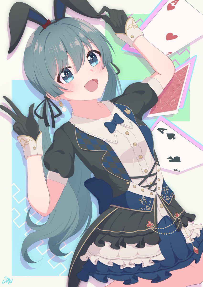 925Senno's tweet photo. バニーの日らしいので🐰
去年出した本からしゅみれバニー🐰🐰🐰
#アイプラ_FA https://t.co/KmafGgfNHW