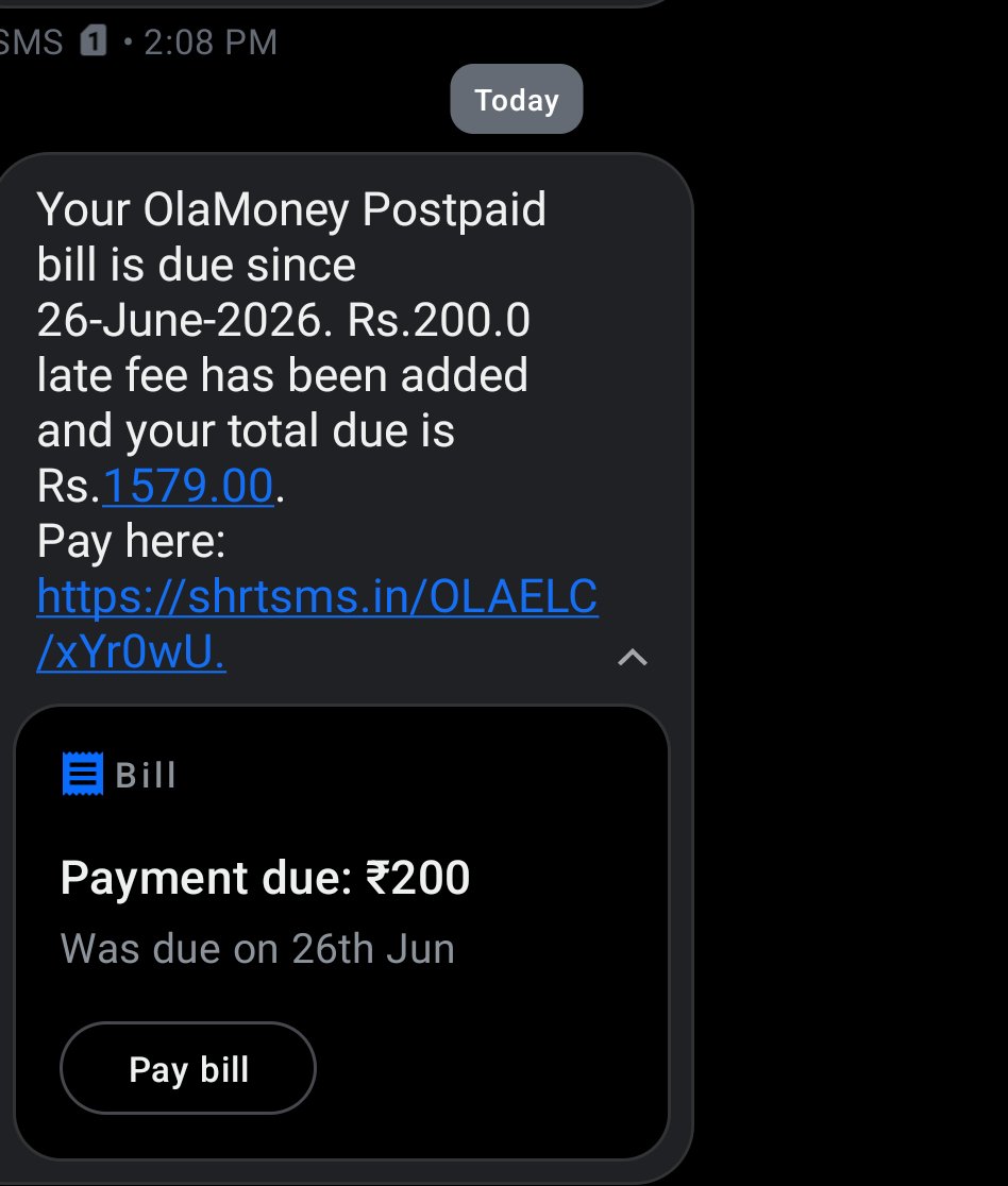 devdutt_parab's tweet photo. @olamoney_in Why am I being charged for your software bugs. #unfaircharges https://t.co/N3198IIBX4