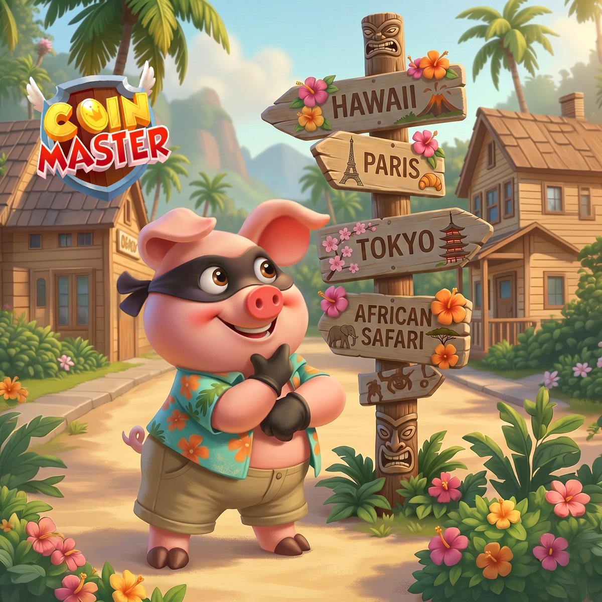 CoinMasterGame's tweet photo. Piggy can't decide where to go next! 🌍✈️
Which destination would YOU pick?
DROP YOUR ANSWER in the comments and GO GRAB your reward 👇 ---> https://t.co/jg3qElCYIo https://t.co/qKQxmOScks