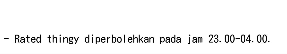 kasirnaspad's tweet photo. Kalo kalian mau membahas rated-thingy (nsfw) hanya boleh di jam 23.00 - 04.00 dan hanya boleh untuk mereka yang musenya sudah legal (usia di atas 21 tahun)

tapi, tolong jaga agar tidak terlalu vulgar ya.
ㅤ https://t.co/oPDLNwVNni