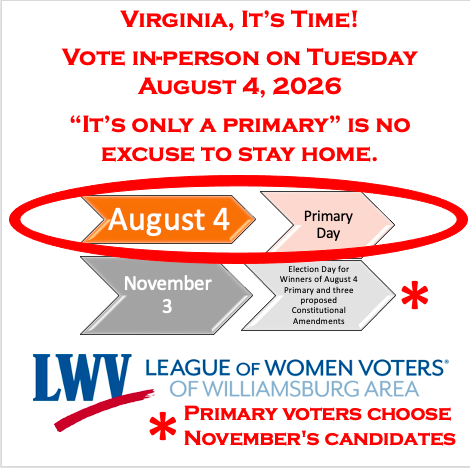lwv_wa's tweet photo. Tuesday is Virginia's Primary. Voters choose party nominees for the U.S. House of Representatives, the Republican Party nominee for the U.S. Senate &amp; local offices where primaries are being held. Winners advance to the November 3 general election. Decide! https://t.co/SxqnBmzKZk https://t.co/8gbaCiiH2q