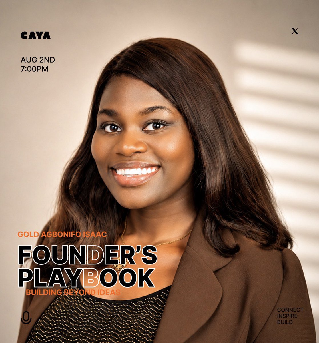 CayaHQ's tweet photo. Today’s the Day! 🚨

The wait is over.

Today on CAYA🎙️, we’re diving into a conversation every founder, builder, creator, and aspiring entrepreneur needs to hear.

𝗧𝗵𝗲 𝗙𝗼𝘂𝗻𝗱𝗲𝗿’𝘀 𝗣𝗹𝗮𝘆𝗯𝗼𝗼𝗸: 𝗕𝘂𝗶𝗹𝗱𝗶𝗻𝗴 𝗕𝗲𝘆𝗼𝗻𝗱 𝗜𝗱𝗲𝗮𝘀 https://t.co/Xl0Cv5RJlZ