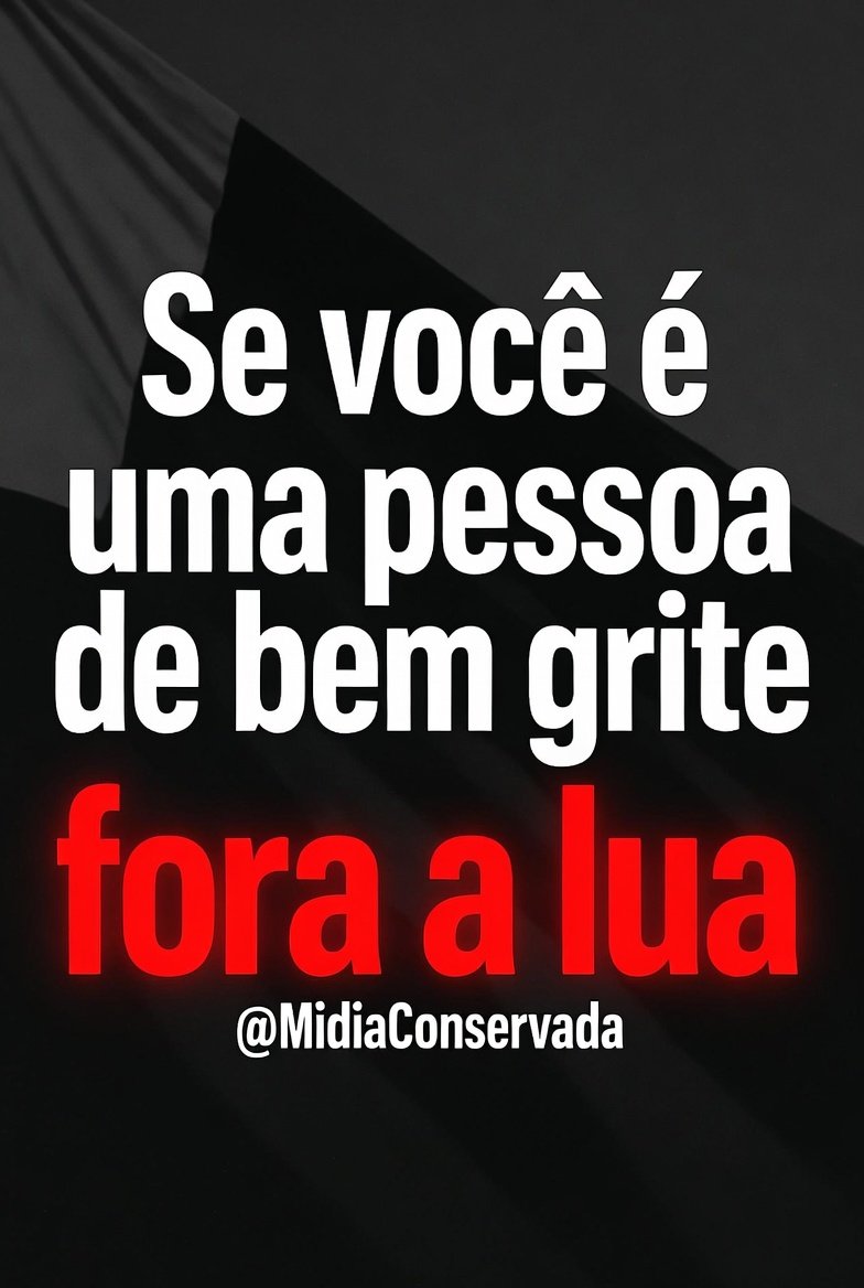 MidiaConservada's tweet photo. Você já gritou fora Lula hoje ❓ https://t.co/XY6VuqSGxt