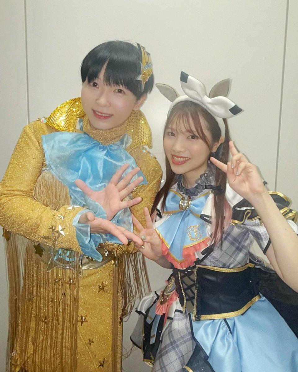 fude_sakigake's tweet photo. TIF2026でスタイルキューブの先輩
石原夏織さんとお会いできました🩵🩵 https://t.co/9l2TBSugUL