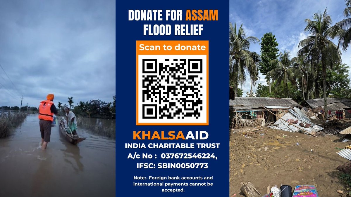 Khalsa_Aid's tweet photo. #AssamFloodRelief https://t.co/mG2QX8rHxf
