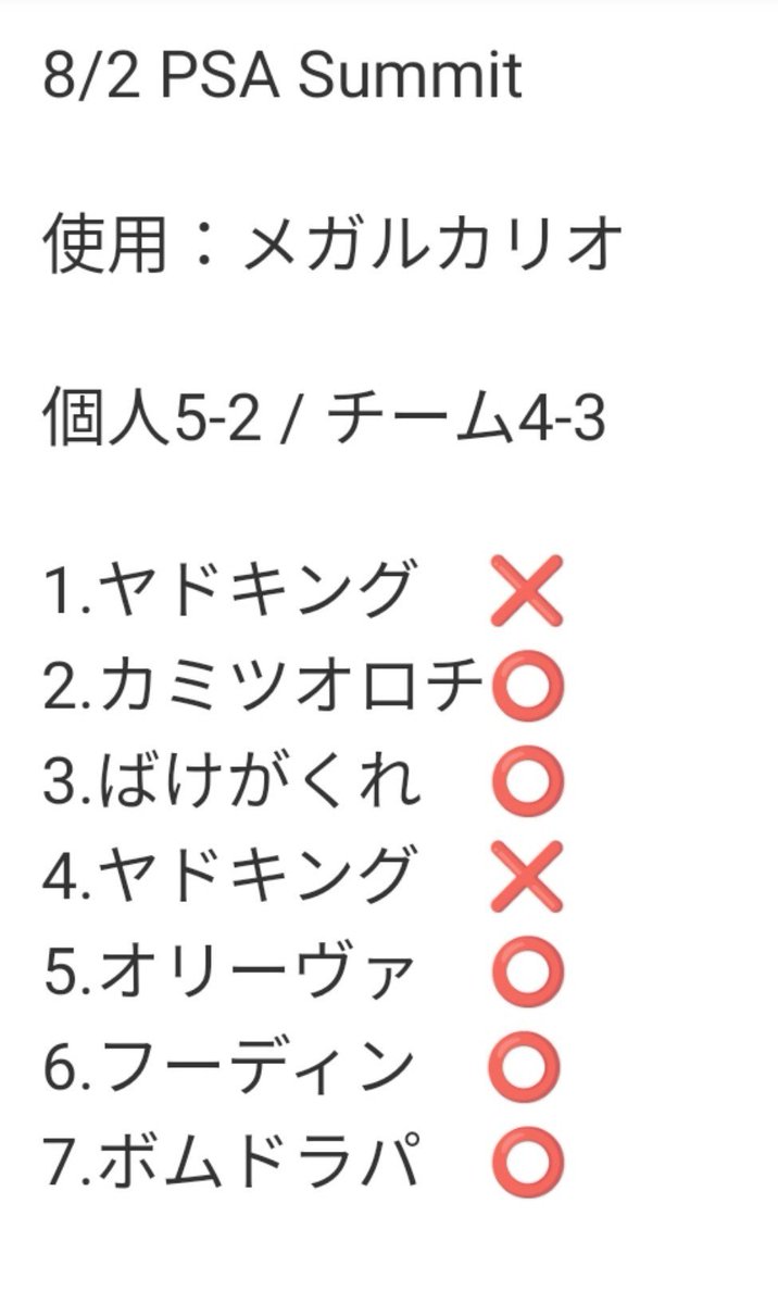 atoren1115's tweet photo. 8/2 PSA Summit

使用：メガルカリオ

個人5-2 / チーム4-3

昨日に引き続きルカリオ使いました！
右手光らせるためにGガンスリーブで！

しかしまぁ非ex多くて倒れそうになりましたが、ムニキスゼロまたリーサルしてておもろかったっすw

さかなすさん、KENZOさん、ありがとうございました！ https://t.co/eRRTtWCOcd