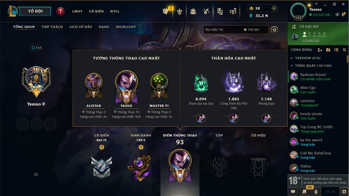 Yeesuo1's tweet photo. Riot just kill my OTP account and also this guy (janna)
On PBE and first 3 days have not counted but after update ? ? ? Who's need this classic champion on profile please fix it https://t.co/jwlaoMYBAG