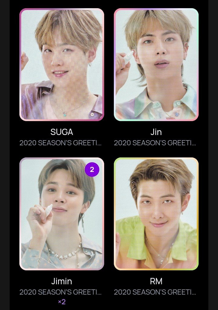 Rmvyoon4j7's tweet photo. @b_cdapp 2020 SEASON'S GREETINGS (5)

Hex code

Suga - #ffb0b0, #c26186, #c7449b, #966fa6, #ffffff

Jin - #8cffc9, #ffabe4, #ff8a8a, #b094ff, #ffffff 

Jimin- #71aac9, #6694ff, #0077b3, #ffffff, #6e9eff 

RM - #fbbf24, #d1a924, #afff8c, #ffbd87, #ffffff https://t.co/b9goDv6KBA