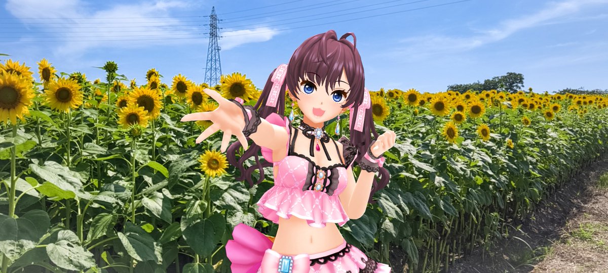 toukodou's tweet photo. しごおわ
観光農園花ひろばさんのひまわり畑と志希ちゃん
明日はあつたnagAyaでもいこうかな
#デレステAR
#一ノ瀬志希 https://t.co/SmFQUIfq6H