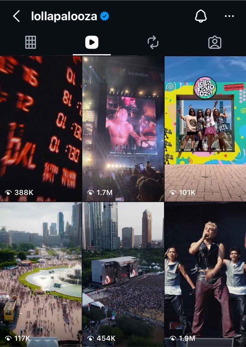 anyahxxii's tweet photo. UPDATE: SB19's feature on lollapalooza's Instagram has now reached 1.9M views. Daanan natin, tara!

🔗https://t.co/O43N9EA3Ek https://t.co/xQcqLYHdh9