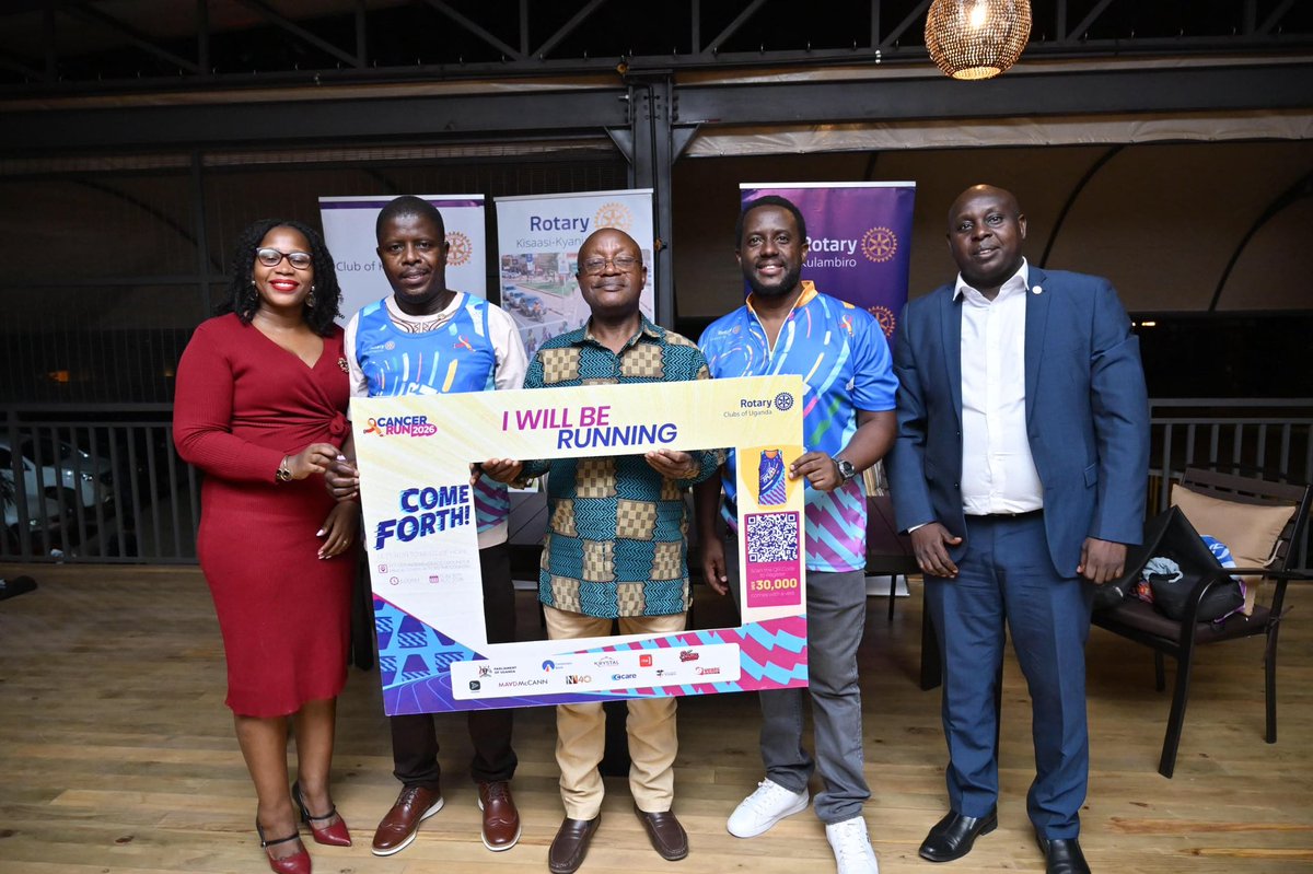 UgRotaryCancerP's tweet photo. The @RCKulambiro2021 & @RcKisaasiKyanja  have officially confirmed their participation in the #CancerRunUg26 under the theme: #GgwangaMujje, due 30th August 2026.   

Join us too as we make a difference in the lives of those battling with ♋️ by registering using the link: https://t.co/pUEmJJooYN to secure your running kit. #RotaryEyamba