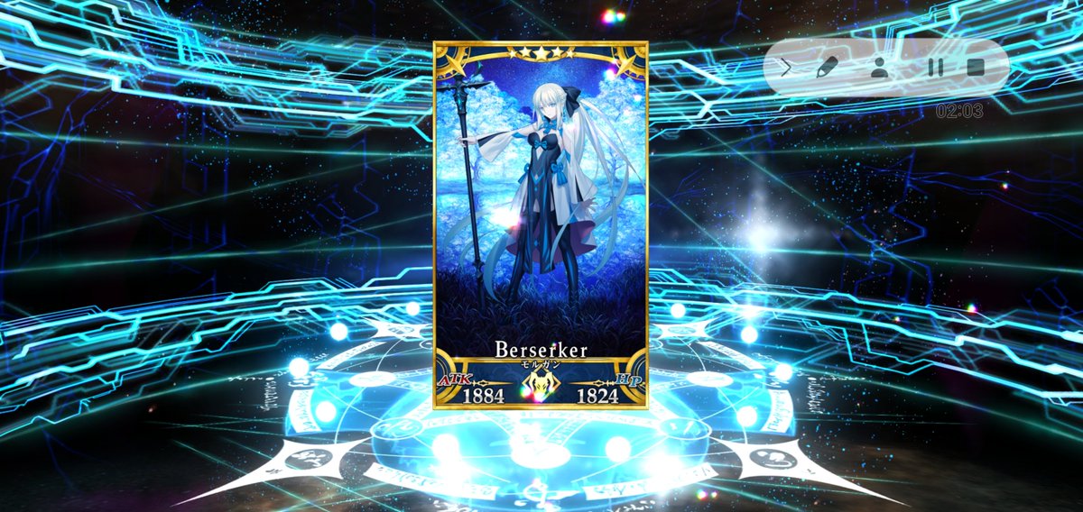 GUNDAMRX75's tweet photo. #FGO 
俺は夢でも見てるのか❓️あのお方を呼んだ⁉️嘘だろ‼️で、モルガンは宝具はこれで4❗ https://t.co/KrHuHtdO56