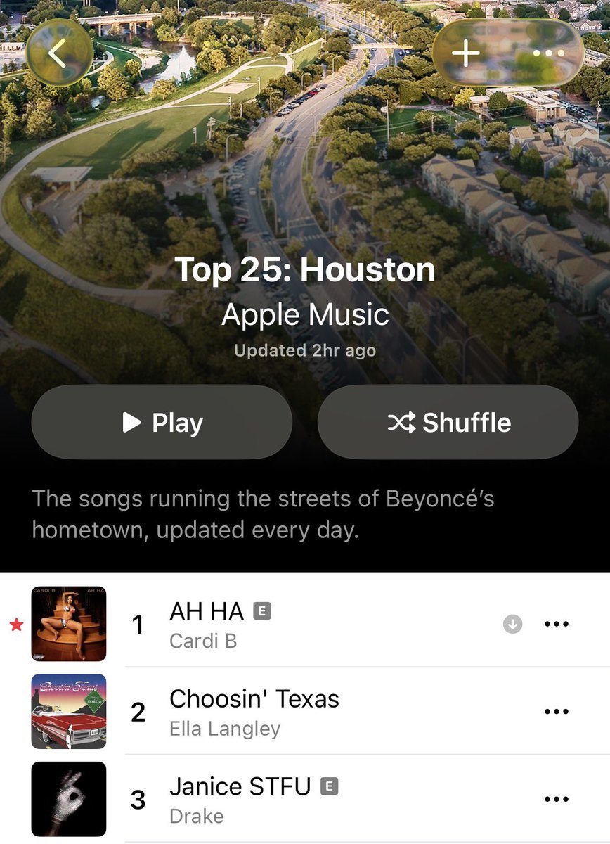 cardicrave_'s tweet photo. Cardi B’s “AH HA” has reached #1 on the Houston top 25 US Apple Music chart! https://t.co/e103cMpQxi