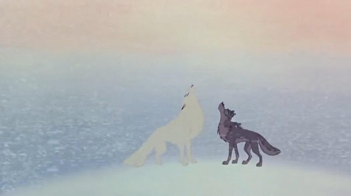 waeirfaahl's tweet photo. If #Aniu allegedly was the White Wolf from the original film and Balto's mother that helped him to find and accept his true (wolf) self, then she literally failed her duty, 'cause in the sequel #Balto again is ashamed of his wolf side for unexplained, forced and impossible reason https://t.co/wONMBjN0VI