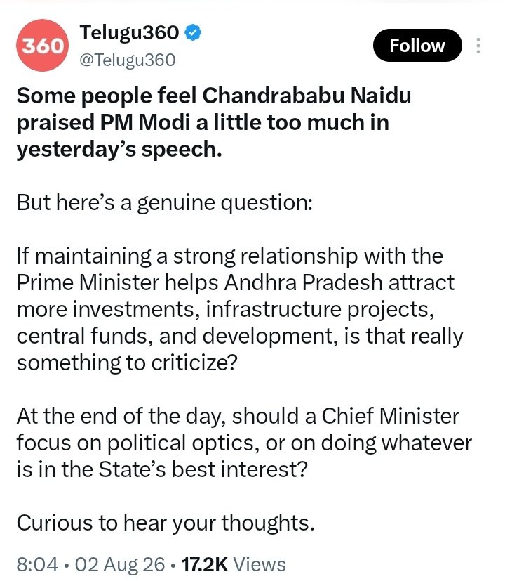 TheBongChh's tweet photo. @Telugu360 Inkoka 100 yellu aina Erripappa ante nuvve gurthosthav ra 🤡 https://t.co/GMzWgbeSiy
