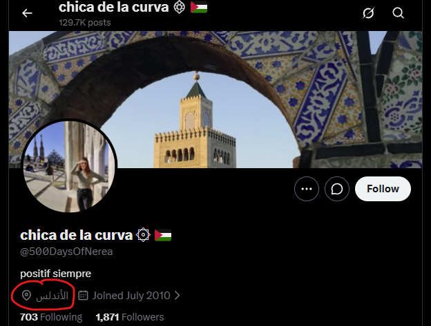 TimNameSecret's tweet photo. @500DaysOfNerea Why do you refer to Andalusia as if it's still an Arab colony? They already destroyed the Berbers under queen Dihya https://t.co/KuB0zQG3CU