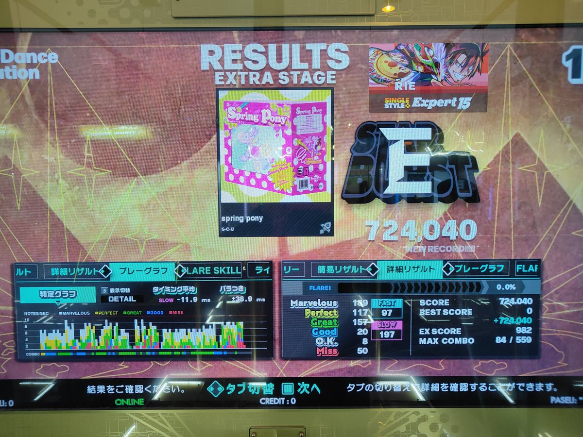 DDRrainbow's tweet photo. ラストでゲージがなくなりクリアならず😭 https://t.co/AStadZHjBt