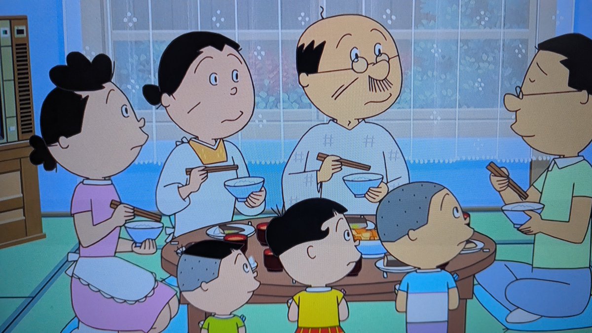 sazae_gohan's tweet photo. #サザエさん
#サザエさんの食事

ごはん
みそ汁
焼き魚（大根おろし）
煮物 https://t.co/9RtMu53GnP