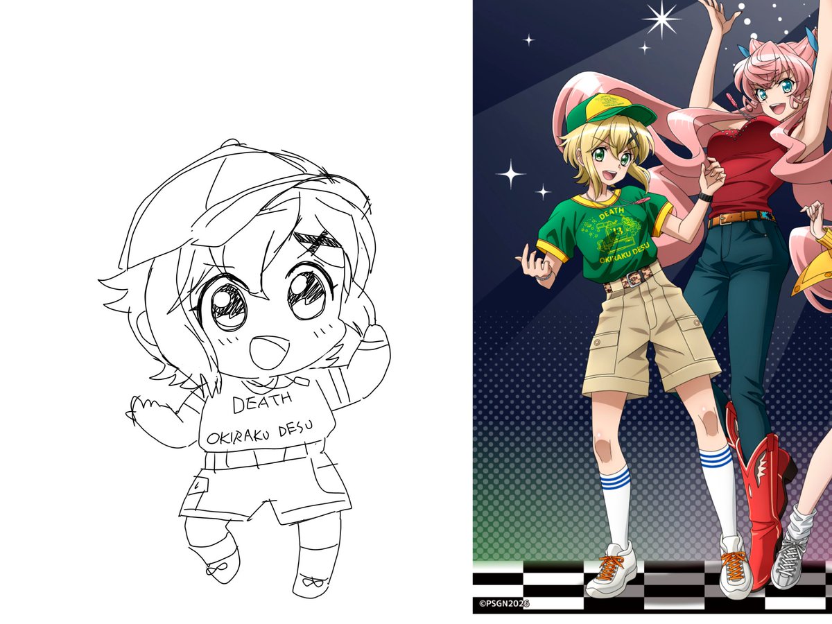 tomosoraaki's tweet photo. 何か違う(笑)
下描き(ラフ)1枚目の段階が一番変でおもろいわ
切ちゃん丸々させ過ぎたか？(^w^) https://t.co/ZdKEJIBzId