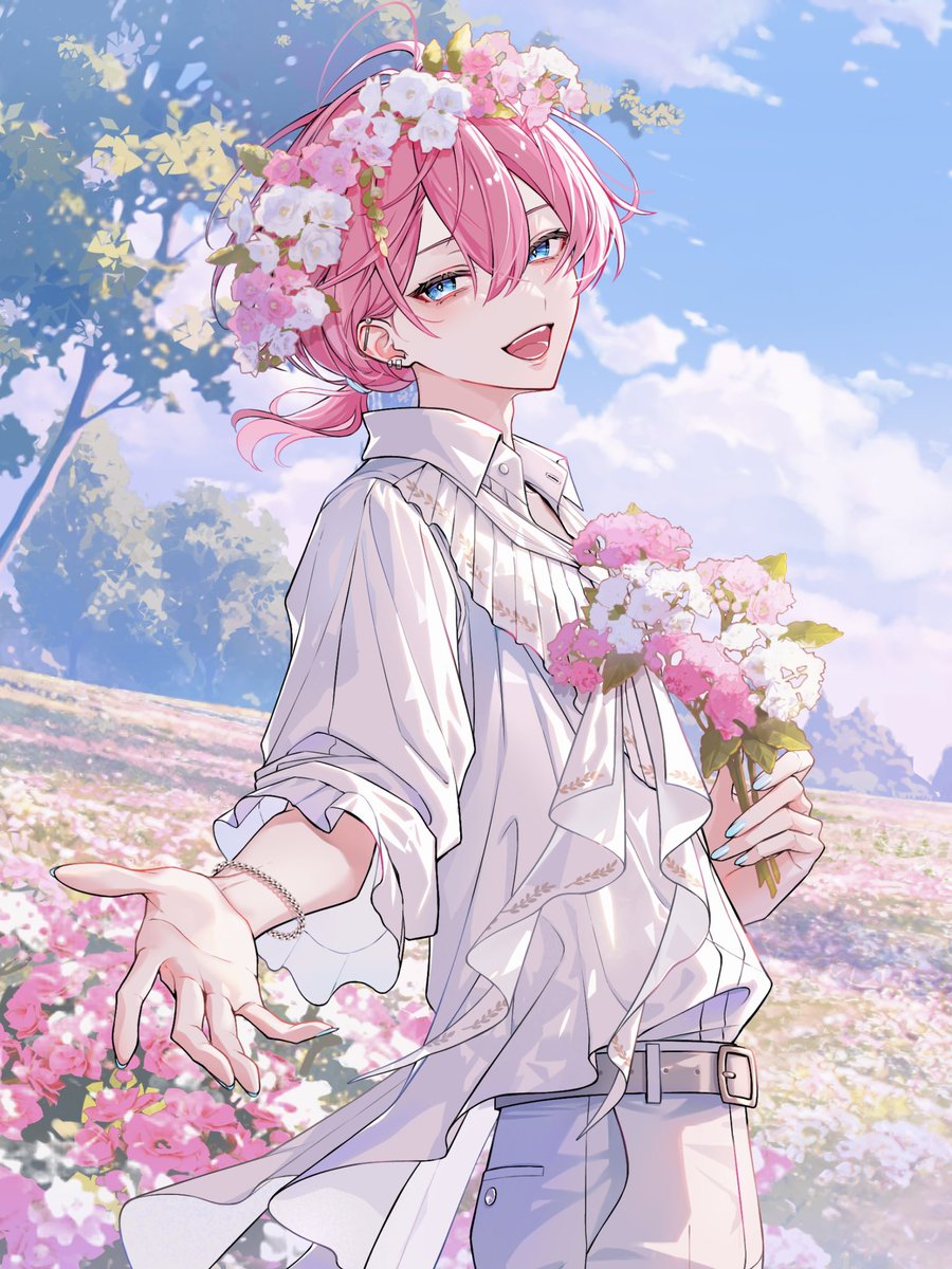 nn_0_to's tweet photo. 君だけの歌
　　　　／けちゃ様
✧⋄⋆⋅⋆⋄✧⋄⋆⋅⋆⋄✧⋄⋆⋅⋆⋄✧

けちゃ様のオリジナル曲MVのイラストを担当させていただきました✨✨
けちゃ様の想いを届けるお手伝いができるよう、心を込めて制作いたしました。ぜひリプ欄のリンクから飛んで、たくさん聴いていただけると嬉しいです💐 https://t.co/sJ96nwnbk6