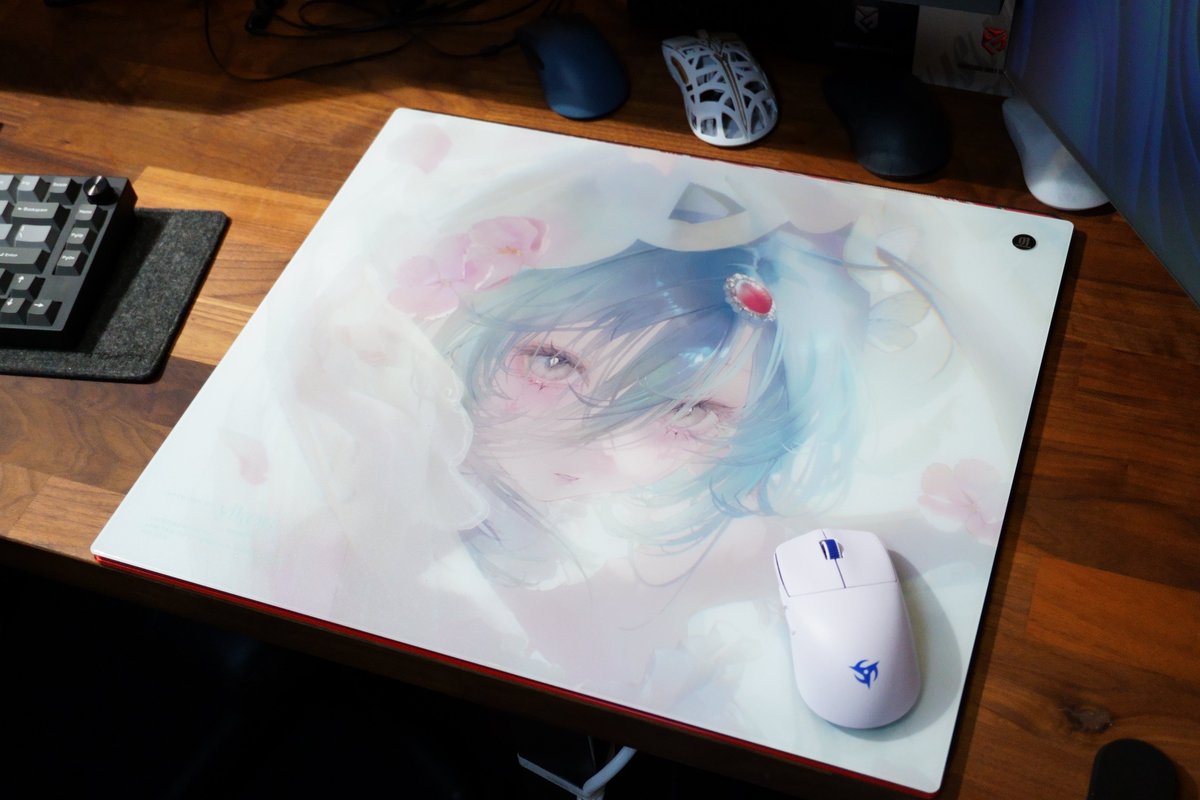 kai3blog_jp's tweet photo. 新しいglass mouse pad
水彩画タッチでめちゃくちゃ綺麗　#Rabbit0 #MOPAMOPA https://t.co/127invdRec