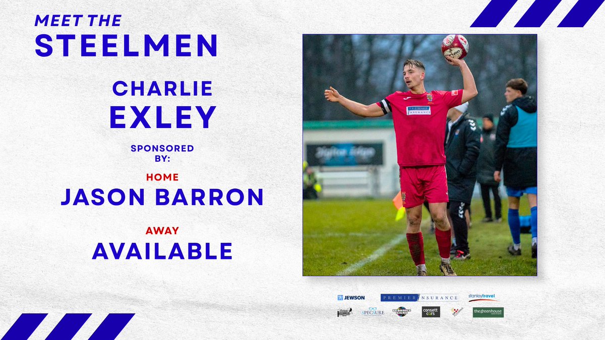 ConsettAFC's tweet photo. Many thanks to Jason Barron for continuing his sponsorship of skipper @charlieexleyy's home shirt. His away shirt is still up for grabs 👏👏👏 https://t.co/T5cQqaV4YL