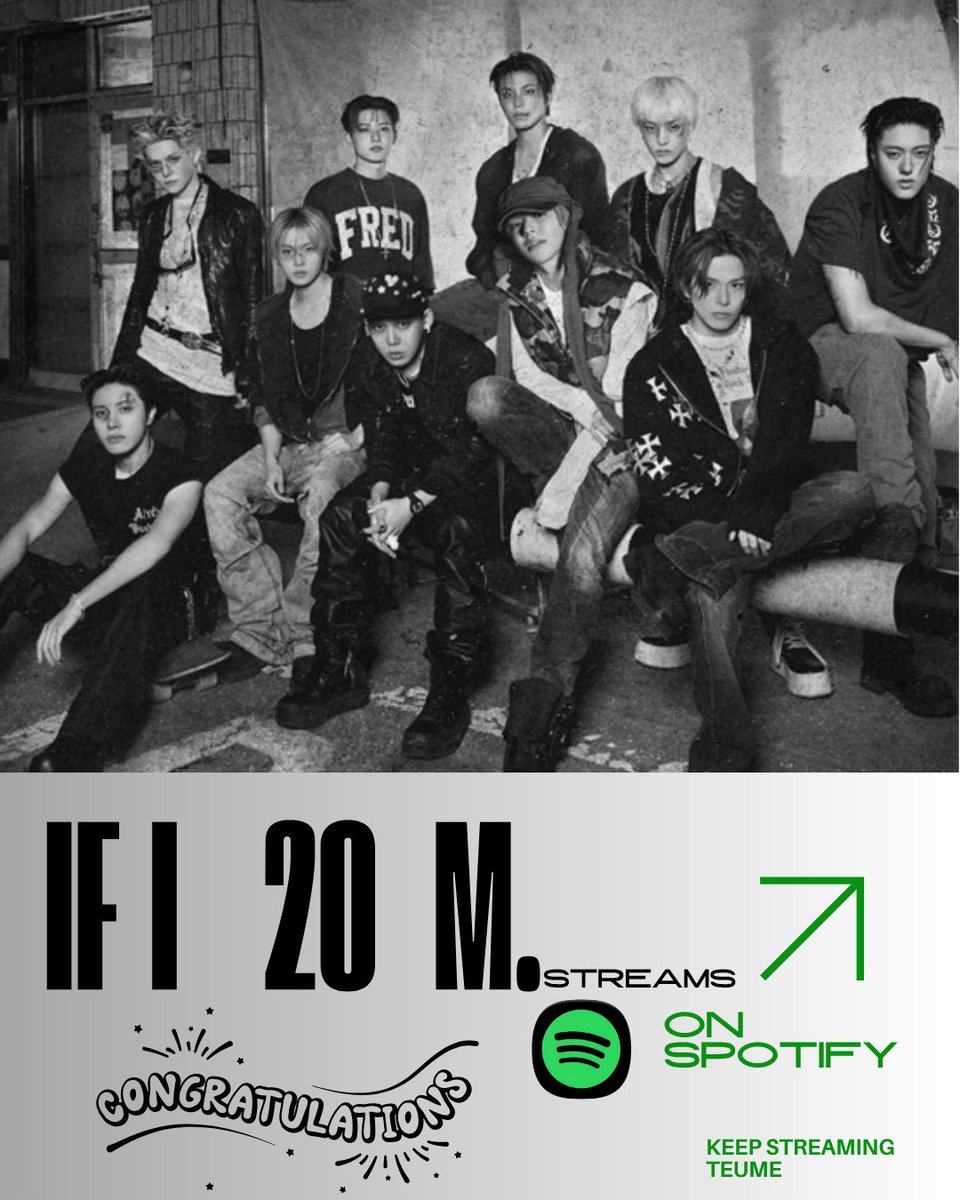 TEUFYth's tweet photo. #TREASURE SPOTIFY UPDATE 🎧

NEW WAV   'IF I'    มียอดสตรีมถึง 
20 ล้านสตรีม บน SPOTIFY 🔥 🔥

TEUME  อย่าหยุดสตรีมกันนะคะ สตรีมกันต่อไปทุกๆวัน 💪💪 

Congratulations TREASURE and TEUMES 🎉
#ทึเมสตรีมเพื่อTREASURE 
#สตรีมกับทึฟาย
@treasuremembers https://t.co/s7oAGzXW5P