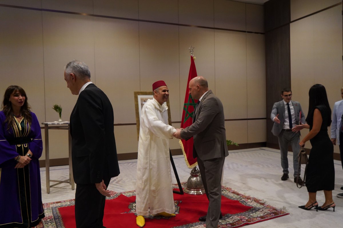 PribicevicU's tweet photo. 👉Na prijemu kod ambasadora kraljevine #Morocco Nj.E. Omara Amgara povodom 2️⃣7️⃣ godina od krunisanja #king Muhameda VI👑
🇷🇸🤝🇲🇦
#Srbija #sportsdiplomacy #throneday https://t.co/pJHqOpv2cu