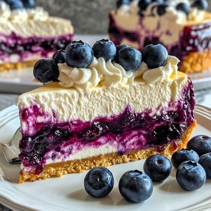 WHATSFORDlNNER's tweet photo. Blueberry Cheesecake https://t.co/bVhyN3OOze