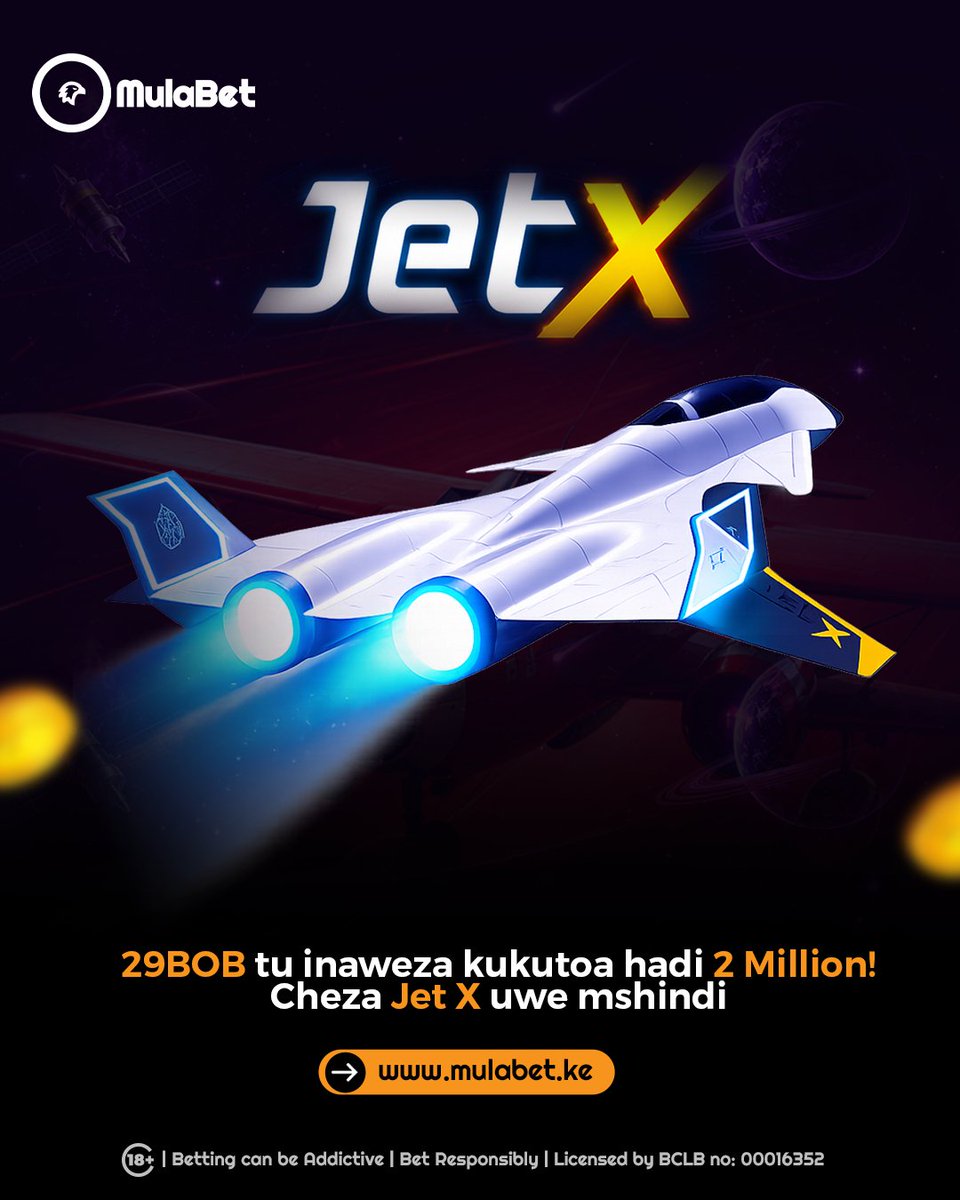 Mulabet_kenya's tweet photo. Full speed ahead as we get to reach crazy rewards ๐with Jet X it's all about decisions.
Choose your moment, decide then cash out
Play Jet X today on https://t.co/wO0xJXsCbd ๐ฅ
#mulabet #mulaexperience #jetx https://t.co/6MTgF0UD8f