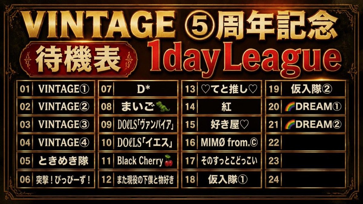 ana0yamamoto's tweet photo. 《本日の穴神channel配信》

22:00~【VINTAGE ⑤周年祭】
☆1dayLeague3match☆

やってきました！
元気ヴィんヴぃんVINTAGE⑤周年祭

５年前からみるとみんなしわくちになってもうて。。w

さぁー、VINTAGEの方々もですが
お祝いに来て頂いた方々にも
きちんと【お礼】廻りに行かないと😊

VINTAGE⑤周年おめでとう🎊
盛大にいつも通りいじくりながら
楽しく行きましょう🌸

今夜は【一級品】の大放出
爺婆物語はまだまだ続きます！

隠居？させないですよね皆様👿
求められる人間が集う今宵のお祭り
エンターテイナーご覧あれ🔥

ほな、いこか！
今宵も貴方へ【一級品】🕳️🎙️

🔗配信リンクはこちら🔗
https://t.co/M5hwQVmQnL