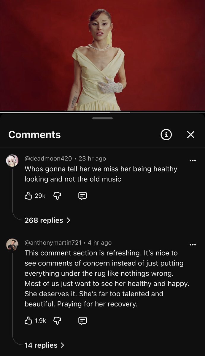 westsidefo's tweet photo. I’ve never seen the YouTube comments look like this… these are all the top comments too. Even small celebrities have been saying stuff. I think Ariana or her team will definitely reply in a way https://t.co/CnIuSbWgbu