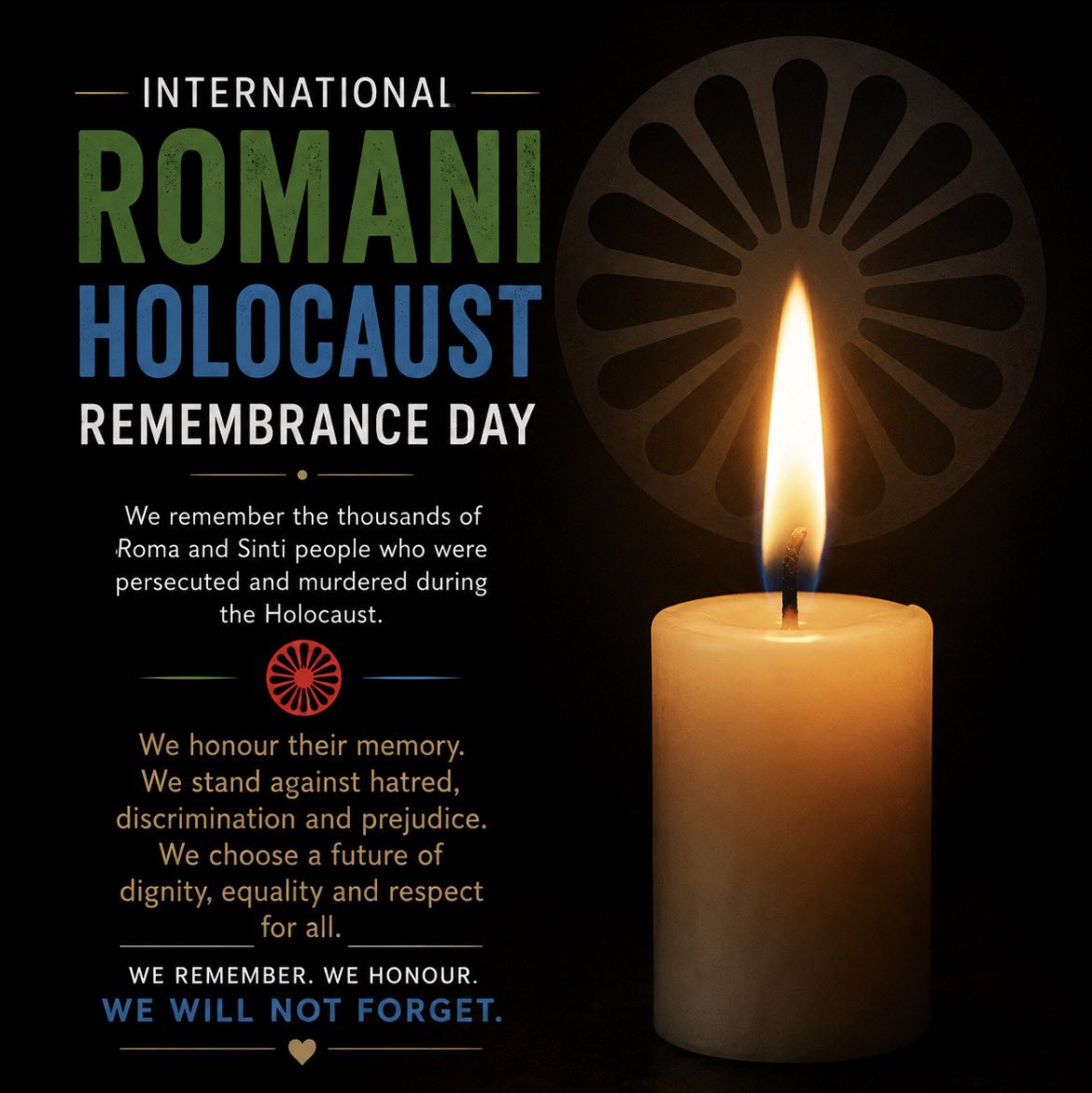 theAliHaydor's tweet photo. Today, on International Romani Holocaust Remembrance Day, we honour the memory of the Roma and Sinti people who were persecuted and murdered during the Holocaust. We remember their suffering, acknowledge their resilience, and reaffirm our commitment to challenging hatred, discrimination, and prejudice wherever it exists.

By remembering the past, we help build a future founded on dignity, equality, and respect for all.