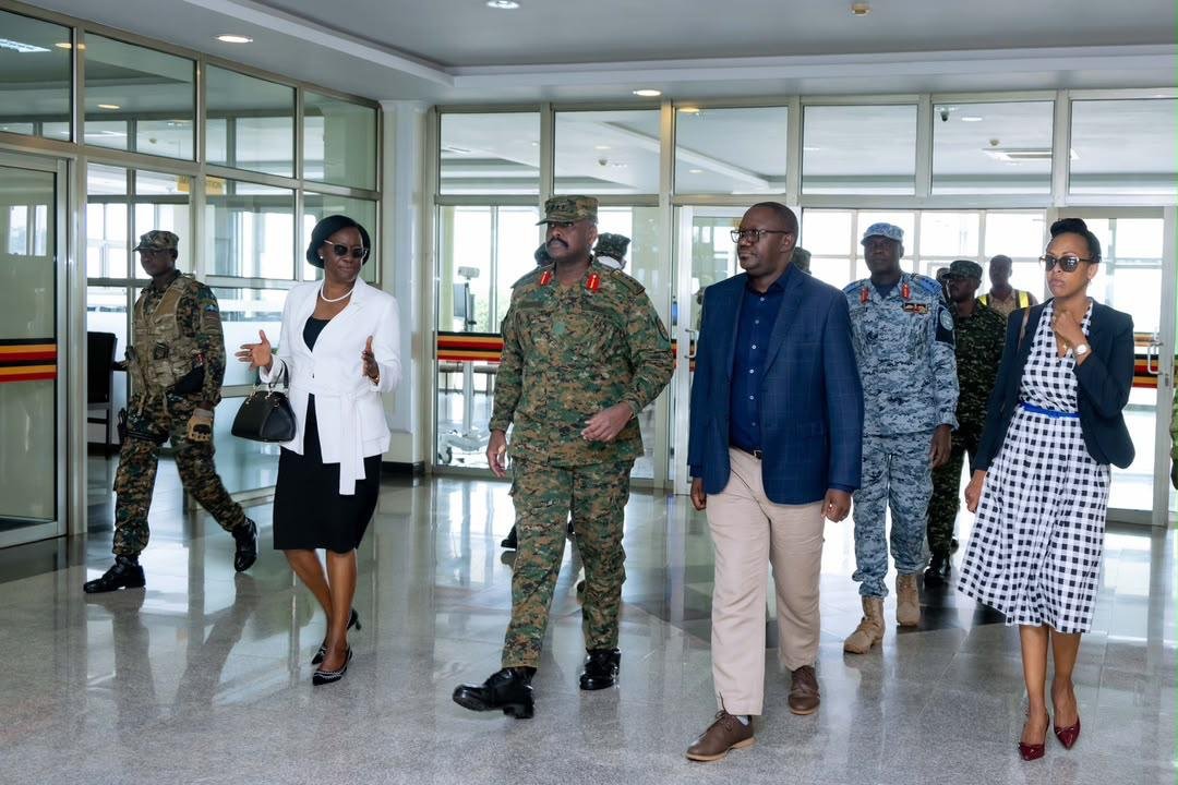 UgandaCAA's tweet photo. The Chief of Defence Forces, Gen. Muhoozi Kainerugaba presided over the unveiling of a statue at the Old Terminal in commemoration of the 50th Anniversary since Isreali commander,  Jonathan Netanyahu, lost his life in a daring rescue mission for air transport hostages at Entebbe International Airport.

The rescue mission, which was code named “Operation Yonatan” took place on 4th July 1976. The bravery exhibited by the Commander of the operation ensured that his legacy continues to resonate through time, hence the commemorative event 
"We are celebrating the fact that more than 100 hostages who were held here in that old tower building at gunpoint were rescued," Uganda Civil Aviation Authority (UCAA) Deputy Director General, Ms Olive Birungi Lumonya stated.

Uganda Government dignitaries and the Isreal delegation attended the event.
In 2016, Entebbe International Airport was privileged to host the 40th Anniversary of the rescue mission and Israeli Prime Minister, H.E. Benjamin Netanyahu attended the historic event and participated in the official commemoration ceremony.