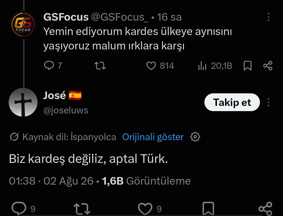 mongrelantifa's tweet photo. sen gidip kendin gibi müslüman bir millete, ispanyol faşistlere yaranmak için ırkçılık yaparsın ama ispanyol faşist senin müslüman ve orta doğulu olduğun gerçeğini yüzüne vurup sana cevabını böyle ırkçılıkla verir https://t.co/BxJSHMBY72