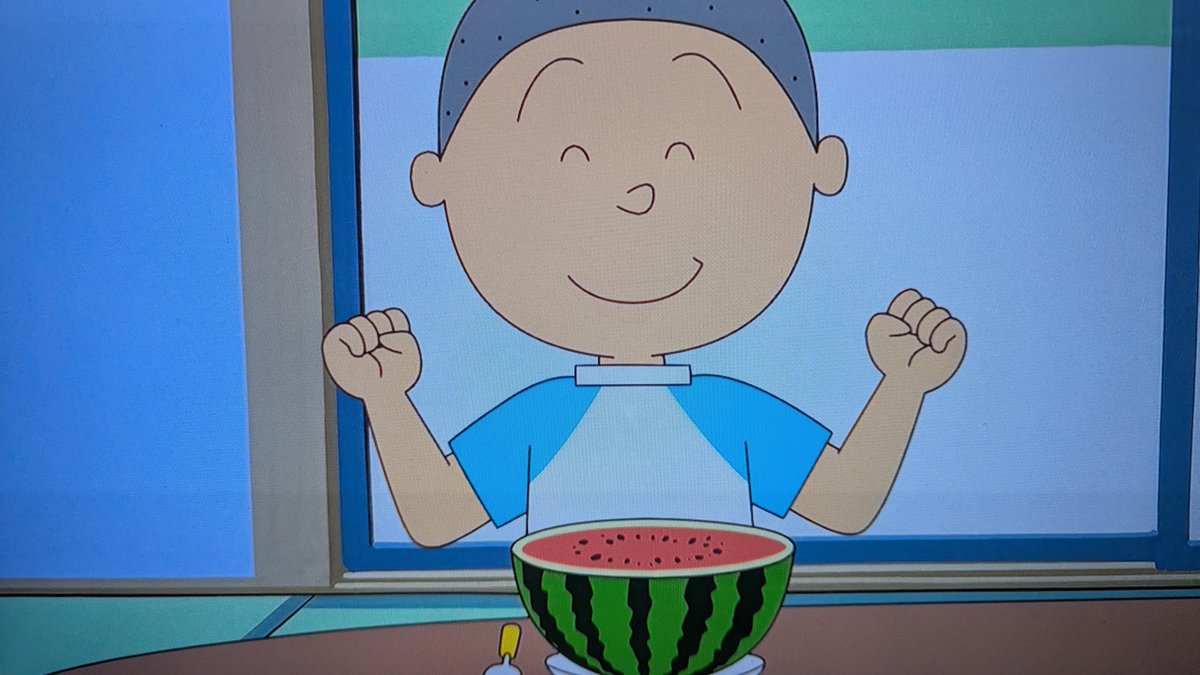 sazae_gohan's tweet photo. #サザエさん
#サザエさんの食事

スイカまつり https://t.co/FiCSPraItG