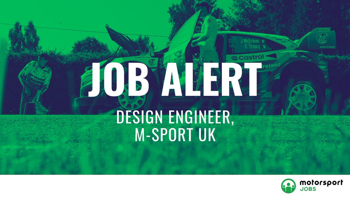 Motorsport_Jobs's tweet photo. Design Engineer @MSportLtd
Apply 🔗 https://t.co/wqXSj9wGo2
#motorsportjobs #motorsport #jobs #jobalert #autosport #jobsinmotorsport #hiring #msporters #cumbriajobs #WRC #FordPerformance #rally #rallycar #rallye #junior #designengineer #mechanical #3DCAD #technical https://t.co/twzawm322T