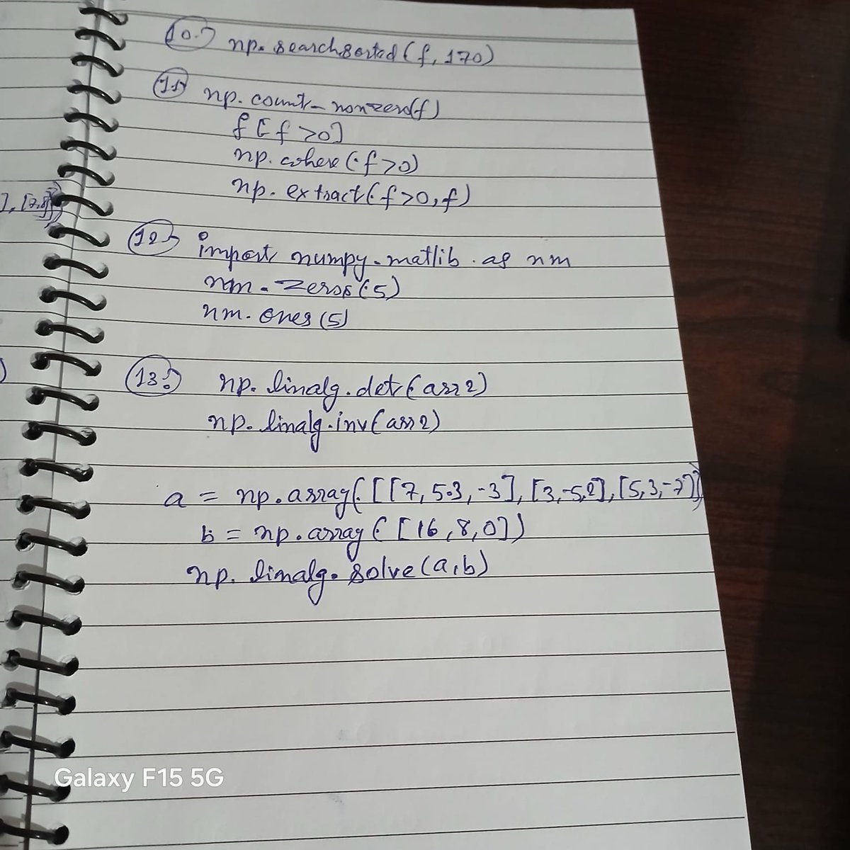 utsav_kuma27058's tweet photo. Day 04 Data toolkit. I have learnt Numpy advance in detail i have learnt np.searchsorted, np.count_nonzero, matlib library, np.linalg.solve() and much more with practice #datascience #numpy #python #mlengineer https://t.co/1S8HgyICL0