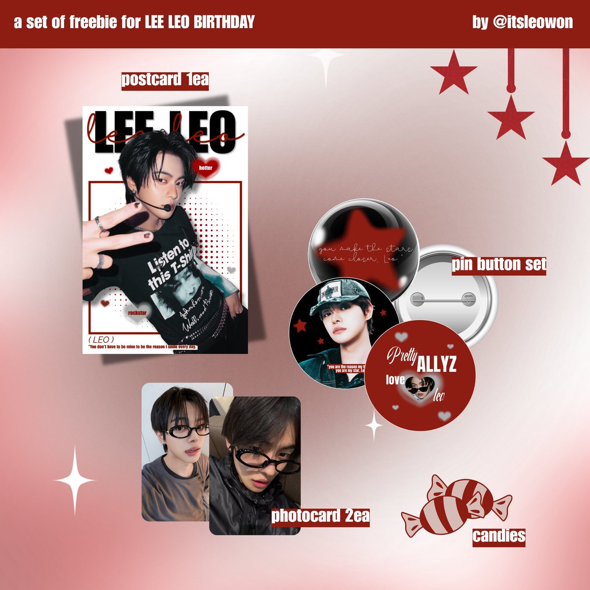 itsleowon's tweet photo. ۶ৎ Freebies for #LEO #리오 Birthday ۶ৎ

📆 22 Ags 2026
📍 Double V Terrace 
💭 how to get..? read the post 

a little set of freebie for my fellow allyz &amp; leoz! kindly REPOST &amp; like —see ya there!💕👋🏻

—and also availabe for online set: 🥳 please stay tuned yeaw!¡ https://t.co/J5NBlWfKaL