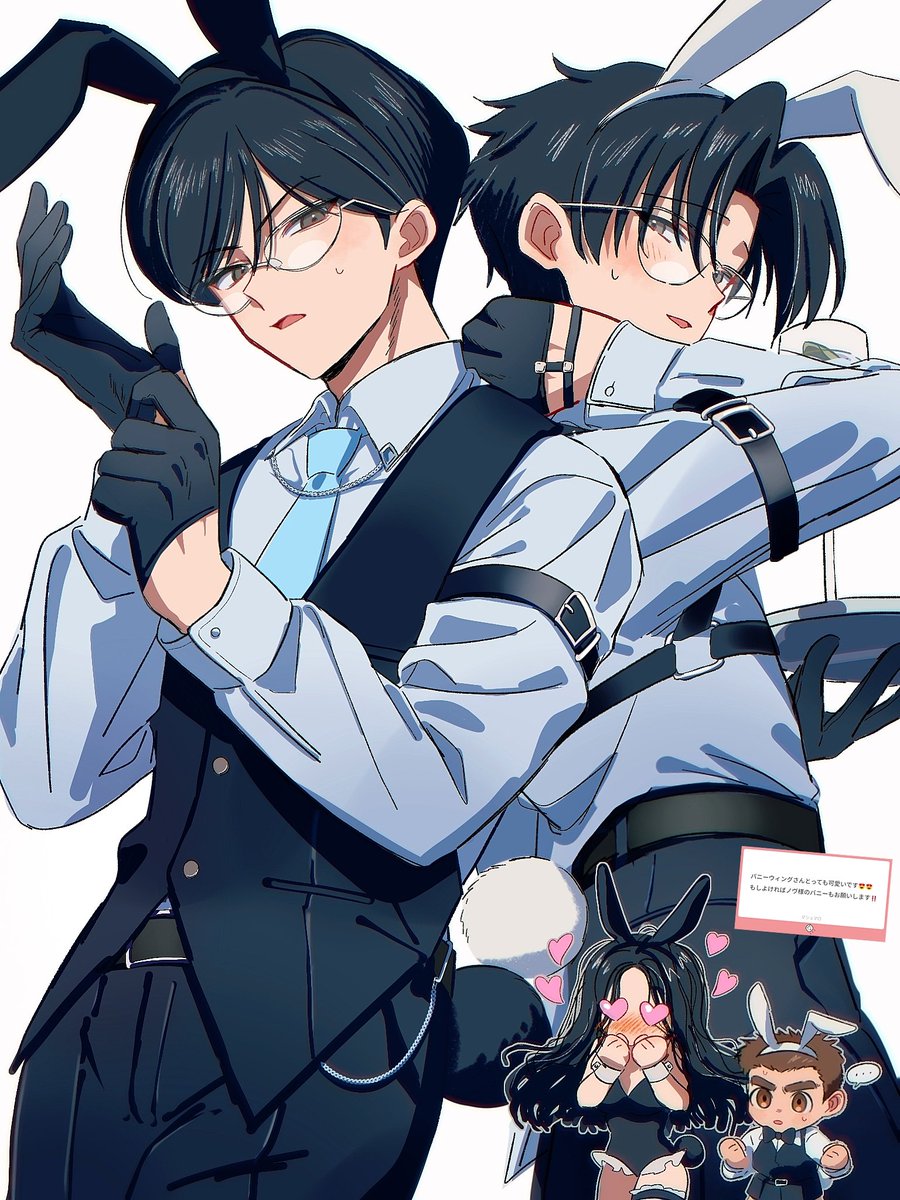 thicopoyo's tweet photo. バニーの日ノヴ様&amp;ウイングさん🐰
リクエストありがとうございました💕 https://t.co/0tmz5E2xdA