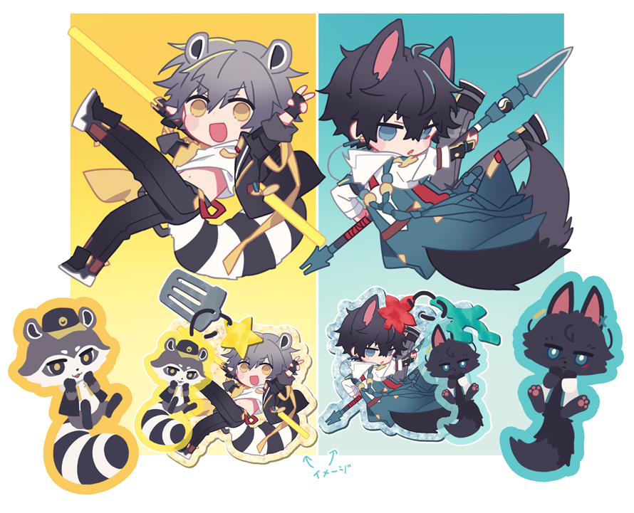 monoxi's tweet photo. 穹丹アクキー絵できた～～🥳
パーツいっぱいついてるアクキーになります　サンプルできたらまた写真上げます～！シールとかも作りたいかも https://t.co/KSYlVGX0HM