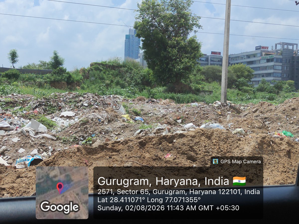 GauriSarin's tweet photo. This is GCER - SPR where @OfficialGMDA claim they have cleaned up as per report filed with @cmohry complaint cell @DiprHaryana 
Shameful ! https://t.co/jkppqrJq3V