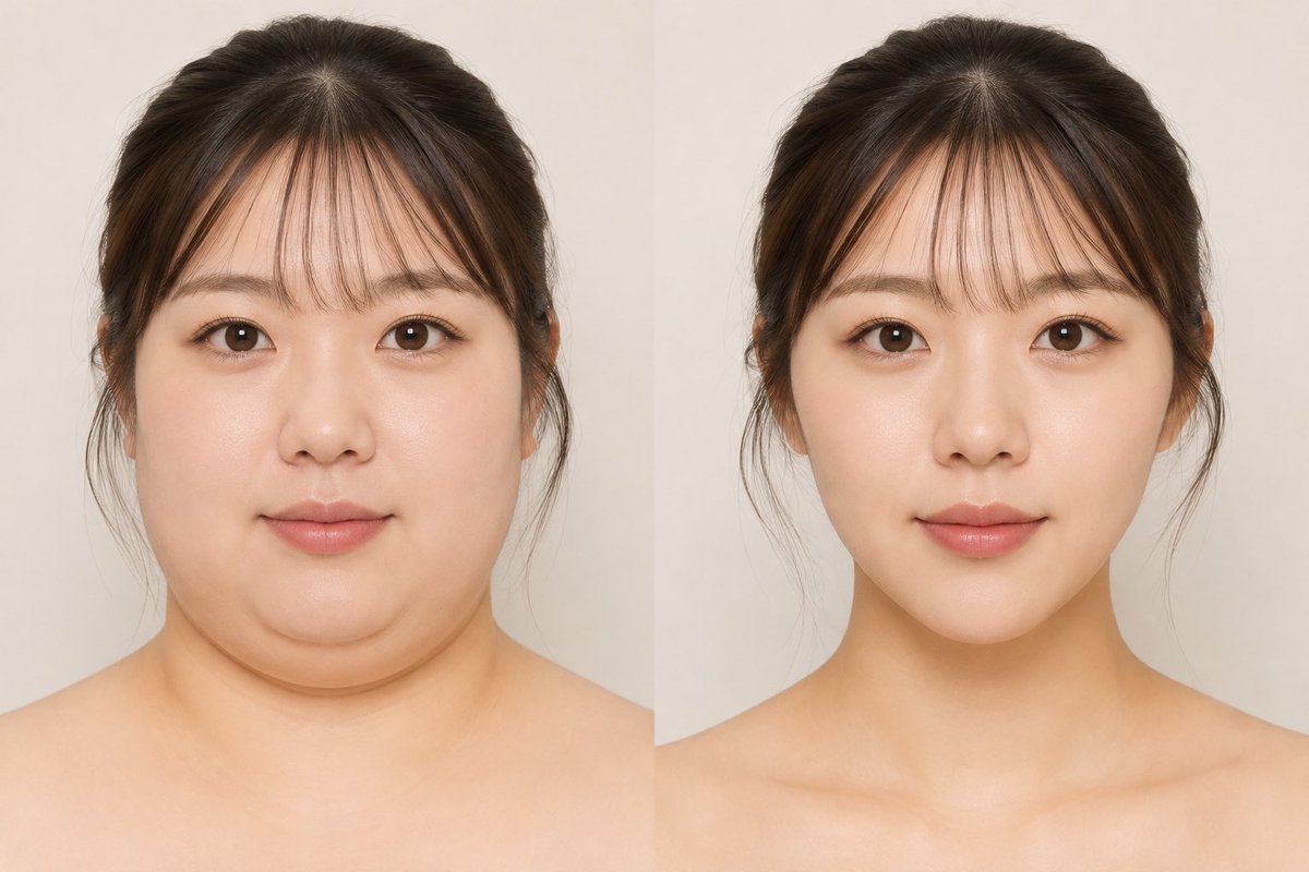 action_dr_'s tweet photo. 【美人かどうかを決める一番の要素】
それは「フェイスライン」です。

切れ長の目が好きな人もいれば、ぱっちり二重が好きな人もいて、鼻の高さや唇の形も人それぞれ好みがある。

でも一つだけ、多くの人に共通していることがあって
「フェイスラインが整っている顔は美しく見えやすい」ということ。

顎下がたるんで輪郭がぼやけていると、どれだけ目や鼻が整っていても、顔全体の印象はぼやけてしまう。

逆に、同じ目・同じ鼻・同じ口でも、フェイスラインがシャープになるだけで、驚くほど洗練された印象になる。

美容医療では目や鼻に意識が向きがちですが、実際のカウンセリングではまず輪郭を評価することがとても重要。

顔のパーツは「点」。

フェイスラインは、その点を引き立てる「額縁」。

額縁が整うだけで、目も鼻も口も、より魅力的に見えるようになる。

美人かどうかはパーツの足し算ではなく、顔全体のバランスで決まります。