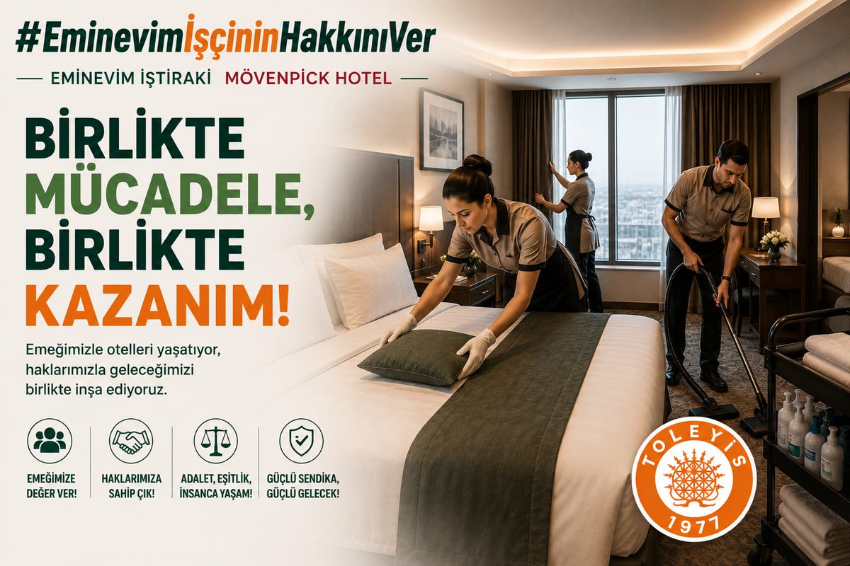 Toleyis1977's tweet photo. İşçiyiz, emeğimizle üretiyoruz. Hakkımızı, hukukumuzu ve toplu sözleşme hakkımızı istiyoruz.

#EminevimİşçininHakkınıVer

@eminevim 
@MovenpickAsia https://t.co/PqnOgurWLK