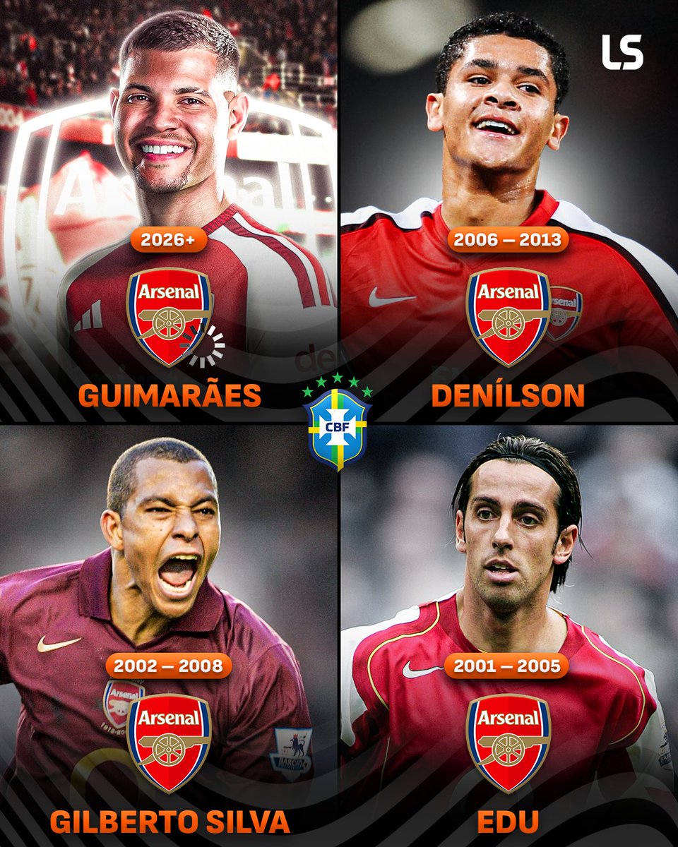 livescore's tweet photo. Bruno Guimarães to Arsenal is edging closer ⌛️✅ 

The Gunners’ history of Brazilian central midfielders is set to continue 🇧🇷 https://t.co/bXW3XhpYvQ